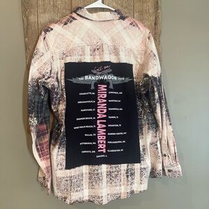 Miranda Lambert Up-cycled Graphic flannel Bandwagon Tour Shirt